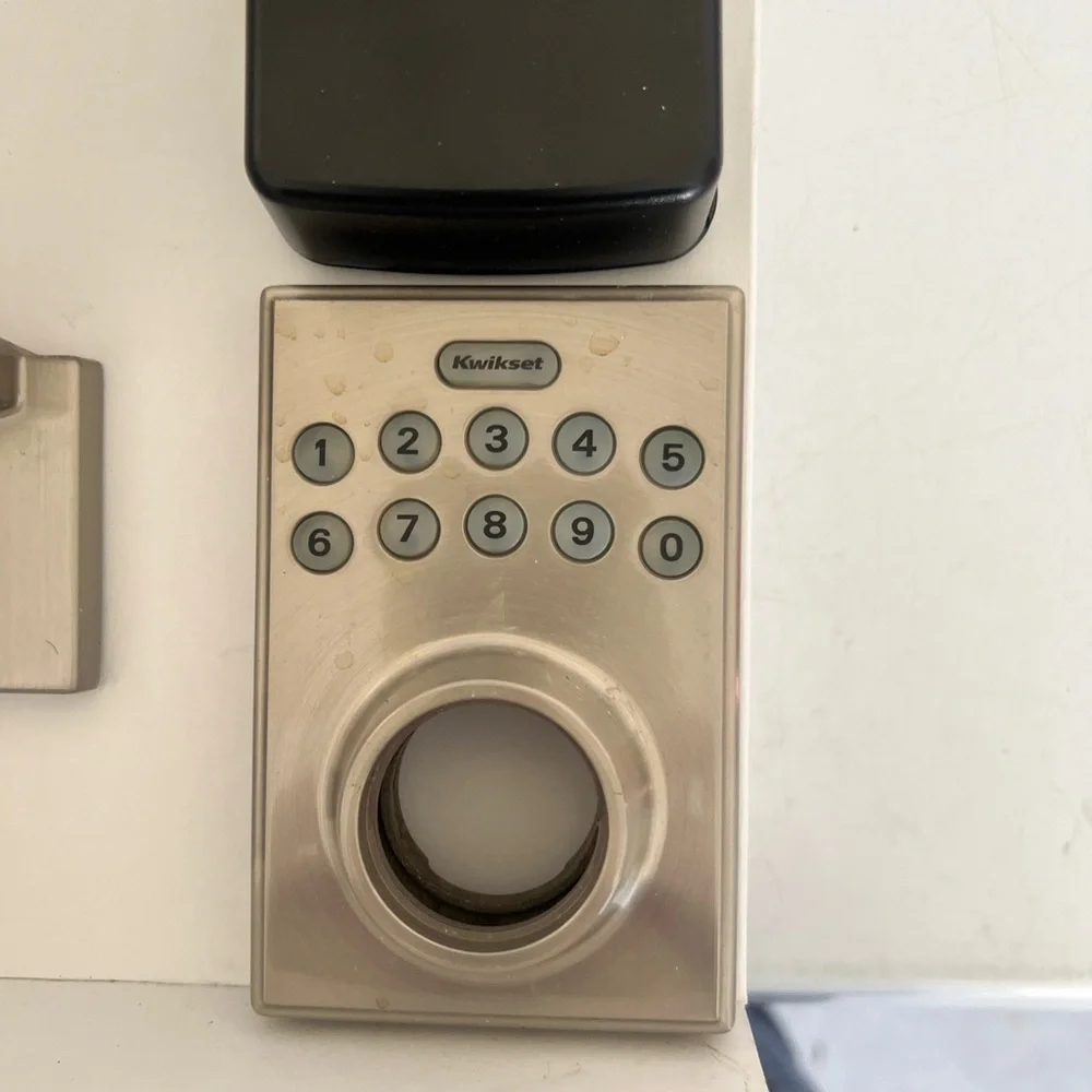 Keickset Satin Nickel Electronic Door Lock.Brand NIB opened box
